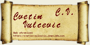 Cvetin Vulčević vizit kartica